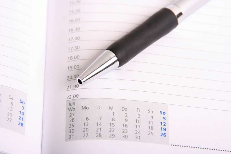 kalendarz i długopis