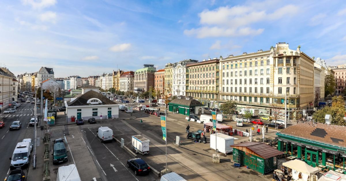 naschmarkt, wiedeń, nowy projekt, park, zieleń miejska