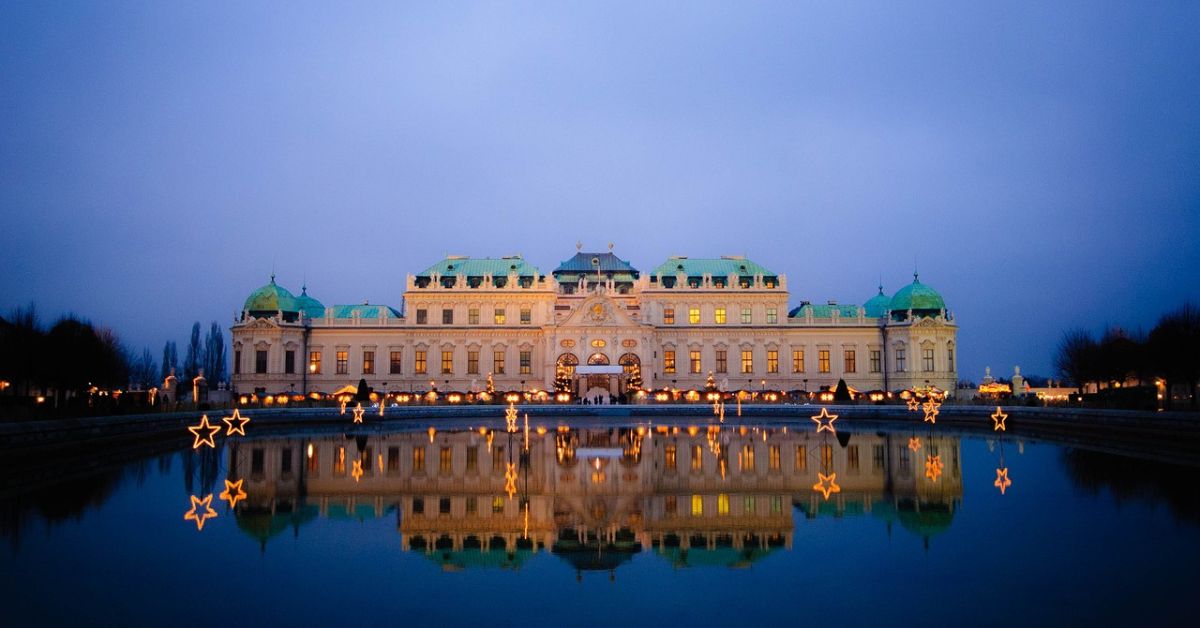 wiedeń, zamek belvedere, jarmark bożonarodzeniowy, jarmark adwentowy, weihnachtsmakrt, weihnachtem, markt