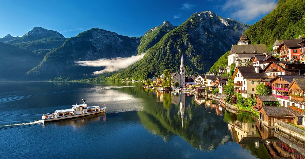 Hallstatt, austria, góry, austriackie starówki, austriackie miasta