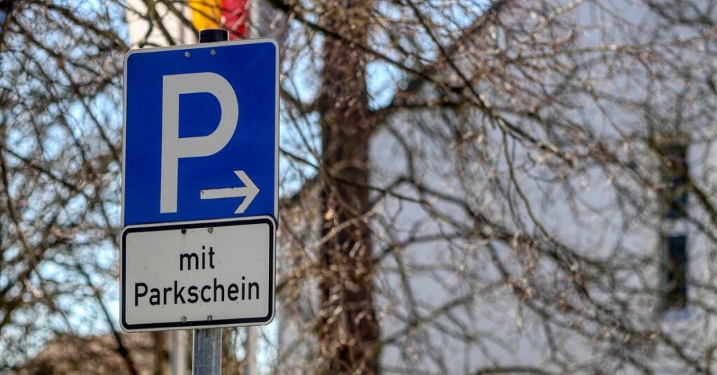 parking, znak, parkowanie, parkschein, płatne parkowanie