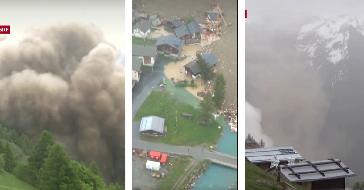 Lawina gruzu, Blatten, lawina lodu, dolina Lötschental, Valais, Opadnięcie lodowca, trzęsienie ziemi, Zniszczenia w Blatten, lodowiec, lawina, szwajcaria, aktualności, aktualności Szwajcaria,