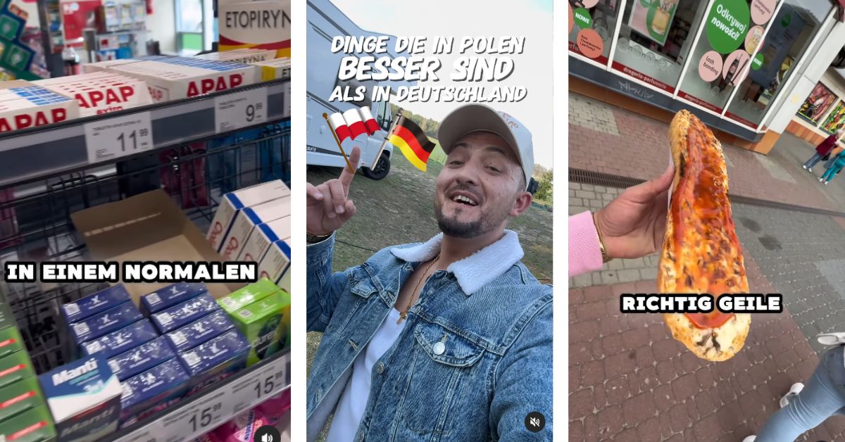 Polska, Niemiecki Influencer, dertippgeber.official, Denis, Instagram, TikTok, w czym Polska jest lepsza od Niemiec, Polska vs Niemcy,