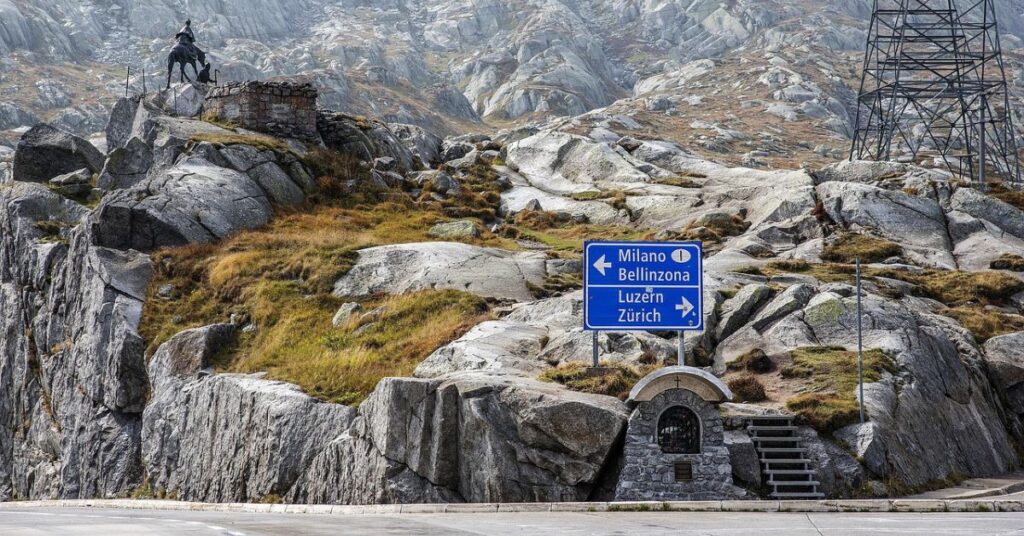 przełecz gotthard, gotthard, droga, szwajcaria, korki,