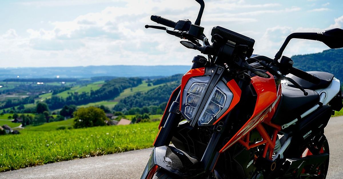 KTM, motor, motocykl, góry, trasa,