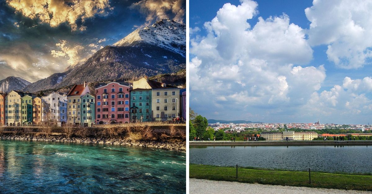 innsbruck, wiedeń, austria, miasta, góry, tyrol, stolica