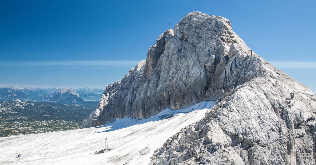 dachstein, szczyt, alpy, austria, góry, lodowiec
