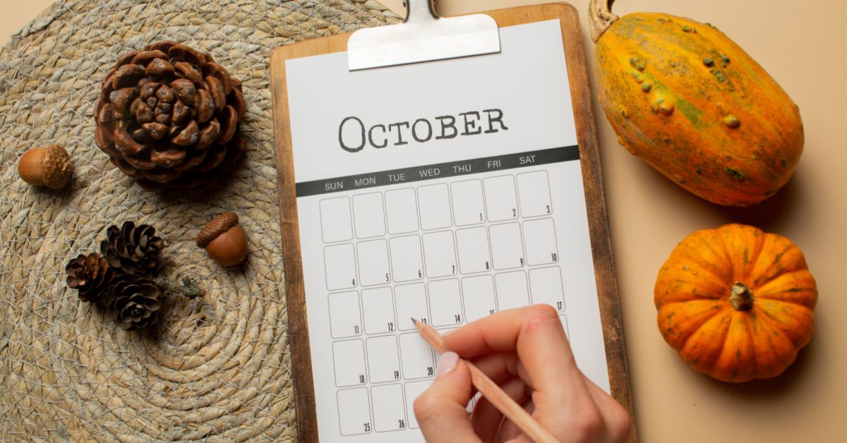 oktober, październik, kalendarz, zmiany w październiku