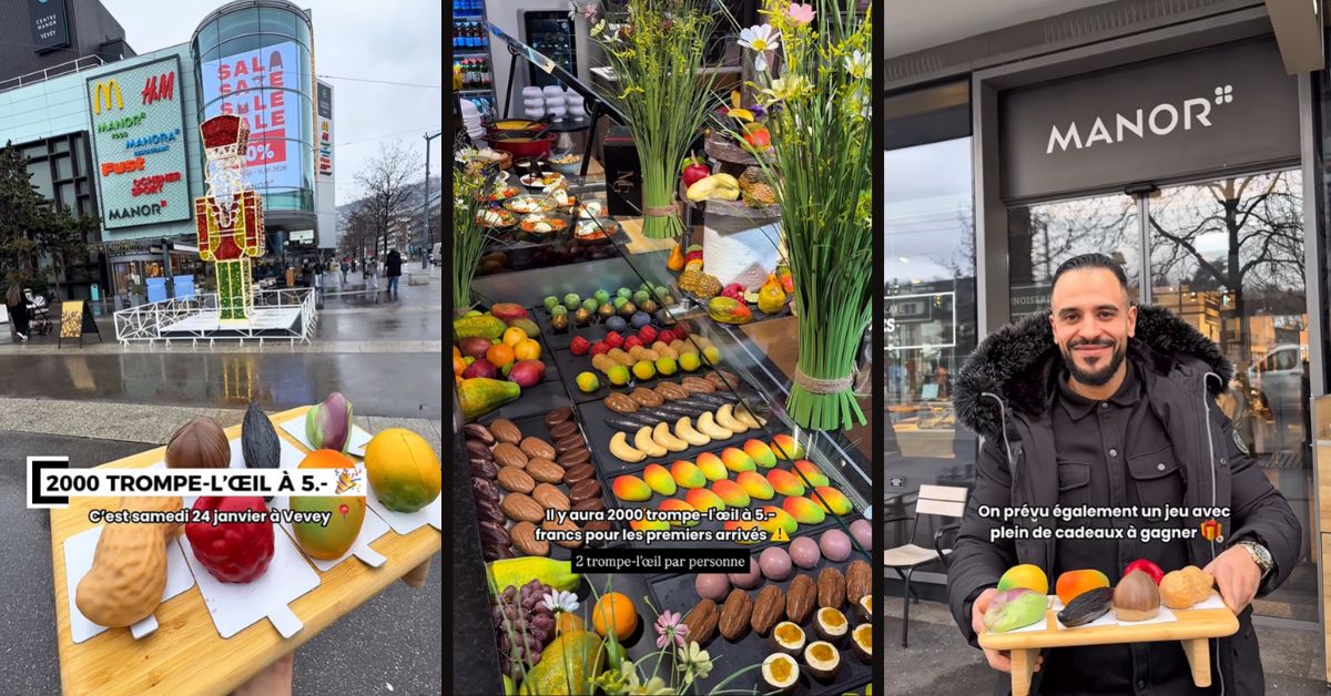 Vevey, Szwajcaria, Akram Gasri, viralowe desery, Manor Vevey, młodzież, TikTok, Instagram, kolejki, papet vaudois, kanton Vaud, wydarzenia w Szwajcarii, szwajcarski cukiernik, Szwajcaria, Vaud,