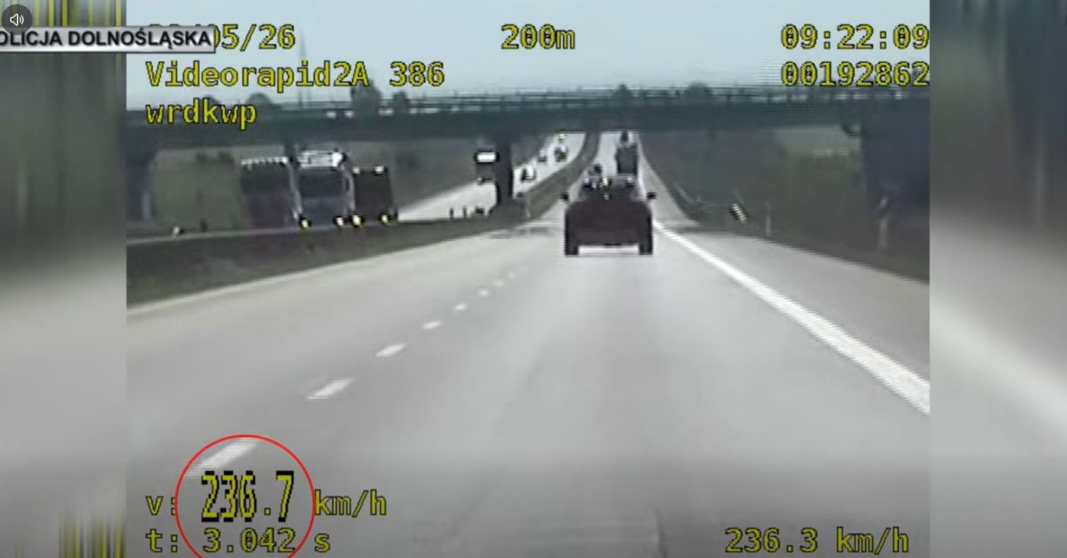 Niemiec na S8, mandat za prędkość w Polsce, przekroczenie prędkości, Aston Martin DBX, droga ekspresowa S8, policja Wrocław, maksymalny mandat 2500 zł, taryfikator mandatów 2026, punkty karne za prędkość, kierowca z Niemiec, przepisy drogowe w Polsce, limity prędkości w Polsce,