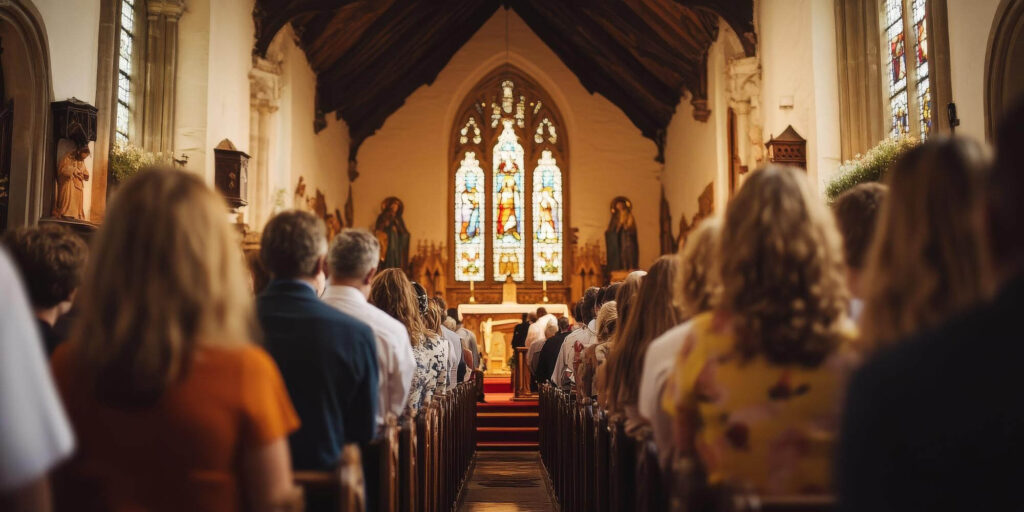 Wierni podczas mszy z okazji Wniebowzięcia Najświętszej Maryi Panny w Szwajcarii obchodzonego 15 sierpnia