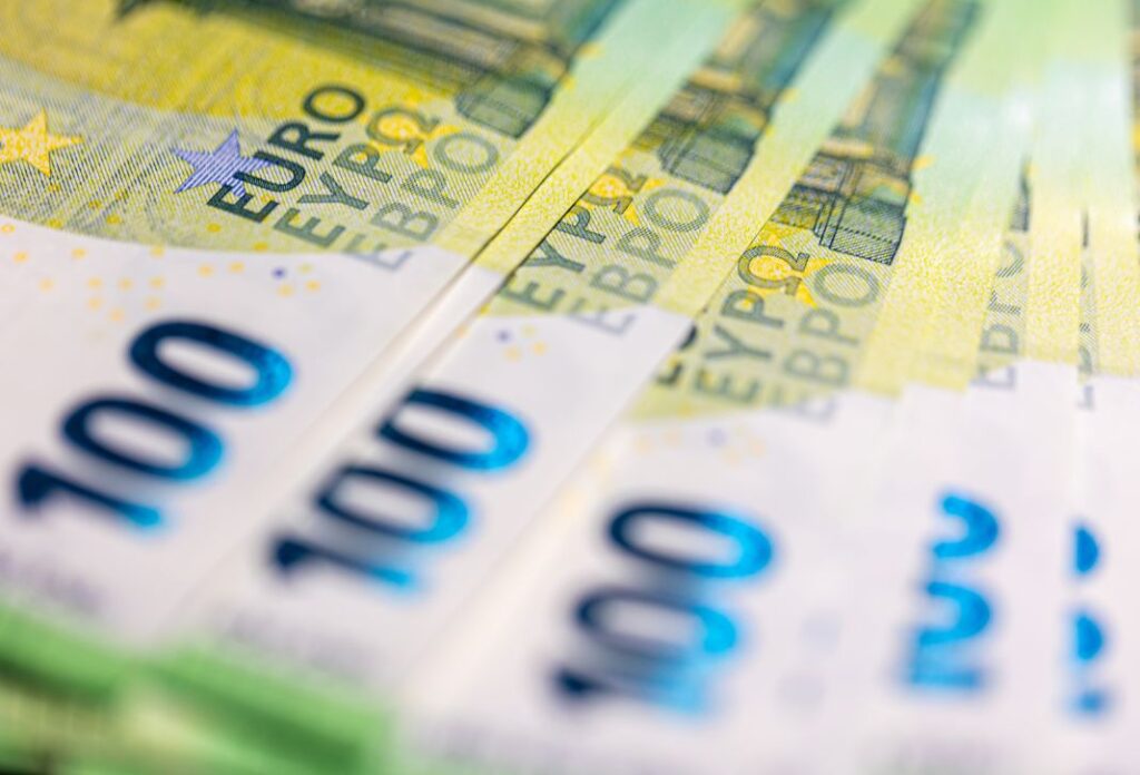 euro pieniądze