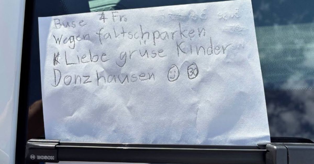 Szwajcaria, policja w Szwajcarii, policja kantonalna Turgowia, Thurgauer Kantonspolizei, Turgowia, Donzhausen, mandat dla policji, dzieci wystawiły mandat, nietypowy mandat, szwajcarska policja,