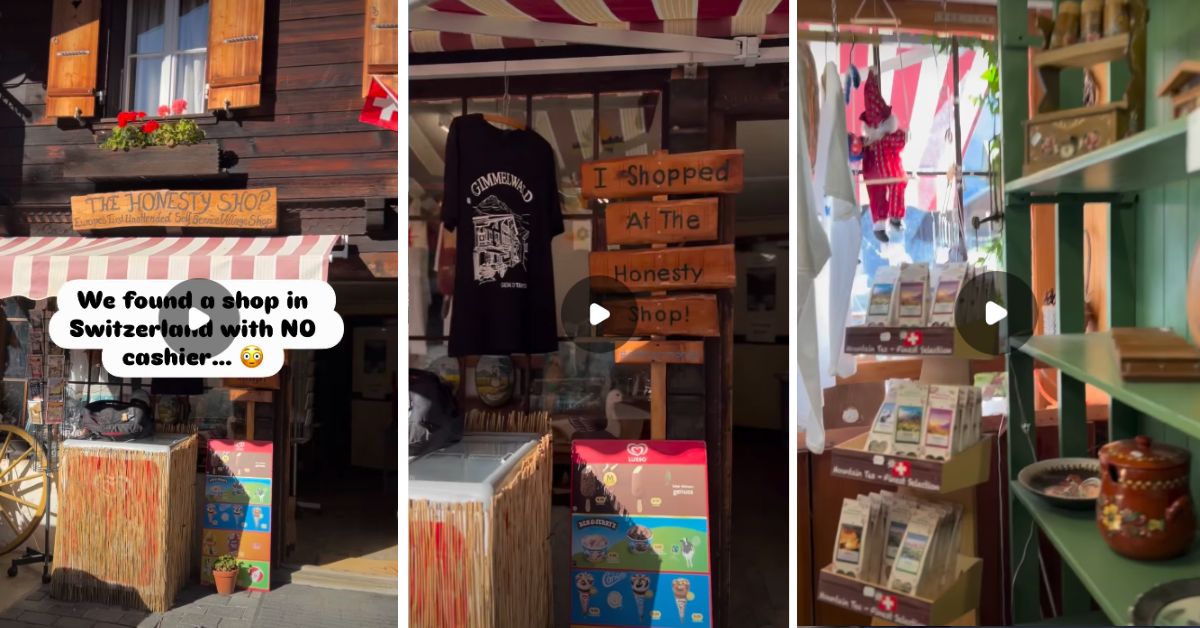 sklep w Szwajcarii, Gimmelwald, Honesty Shop, sklep bez kasjera, sklep bez personelu, sklep na zasadzie zaufania, Szwajcaria, turystyka w Szwajcarii, nietypowy sklep, samoobsługowy sklep, Gimmelwald Szwajcaria, sklep bez kasy, David Waterhouse, Szwajcaria,